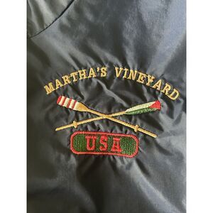 Adia Black Windbreaker with Embroidered Design